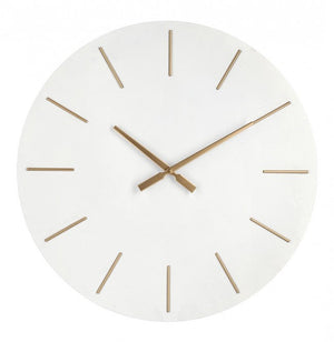 Orologio da Muro Ø 60x5 cm Timeline in Legno Bianco