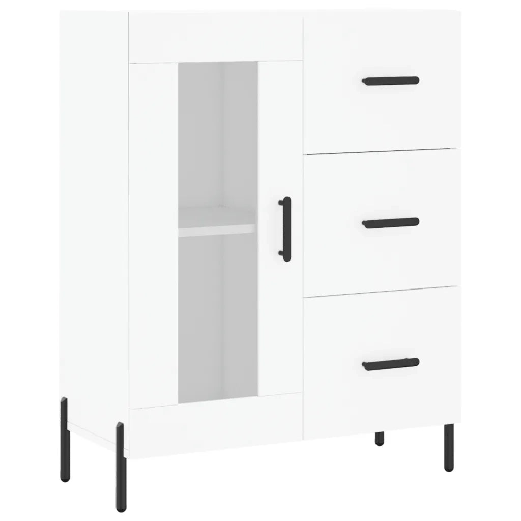 Credenza | Madia | Buffet da pranzo | Armadio da pranzo Bianca 69,5x34x180 cm in Legno Multistrato