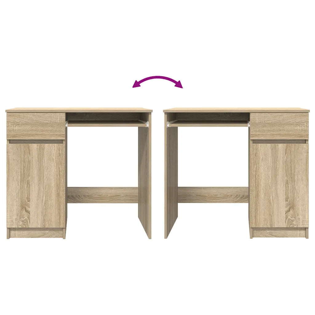 vidaXL Scrivania Rovere Sonoma 86x49x76 cm in Legno Multistrato