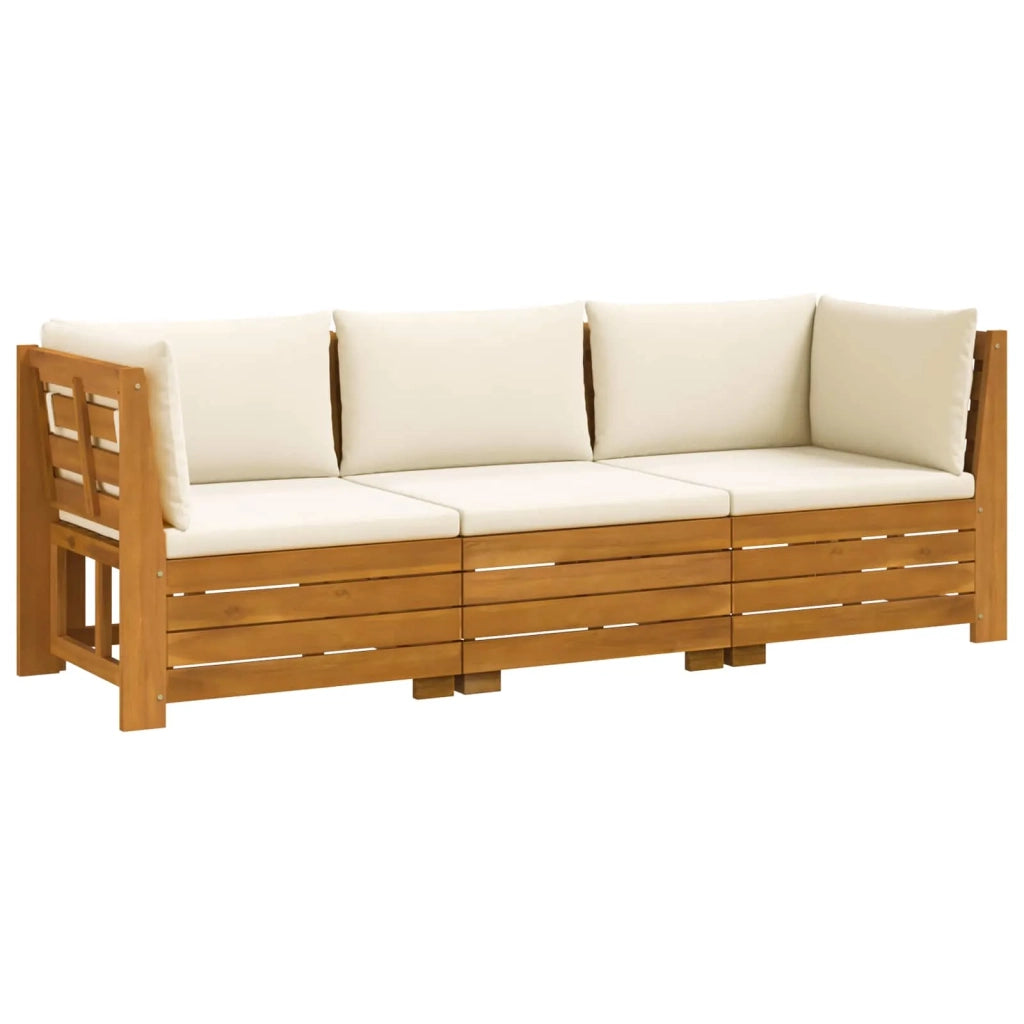 Set di divani da esterno-Sofa da giardino con cuscino 3 Pezzo Marrone 467606