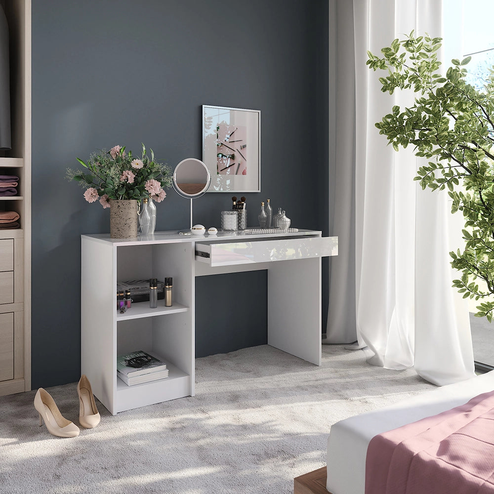 Vicco Tavolo da toeletta Bianco/bianco lucido 119.8 cm