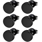 Orecchini in Acciaio Inossidabile - 3 Paia - Ipoaderegeno - 10 mm Lunghezza - 3 mm Diametro - Orecchini con Orecchini di Supporto