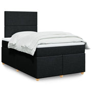 Giroletto a Molle con Materasso Nero 120x200 cm in Tessuto 3293542