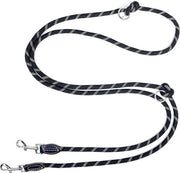 Cinturino per cani flessibile 5 m x 10 mm - 208 g - Multifunzionale - Doppio cinturino - Cinturino pesante - Nero