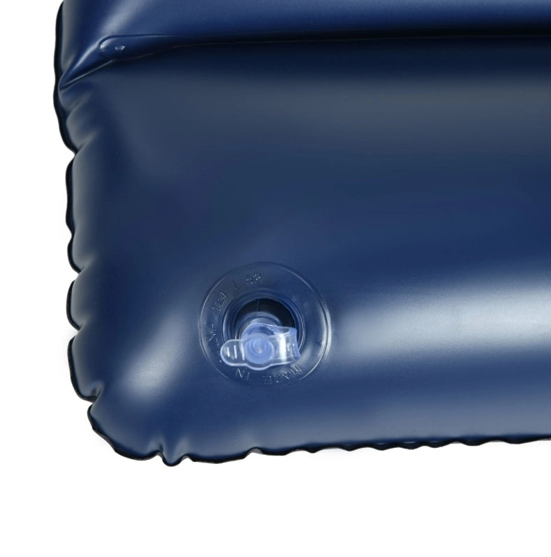 Letto gonfiabile blu con pompa manuale e 2 cuscini 203 x 152 x 22 cm