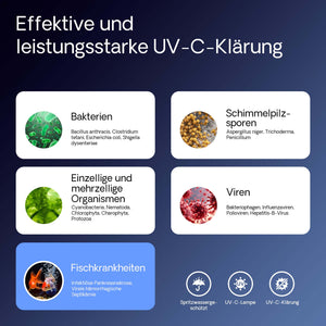 CUV-209 Chiarificatore acqua per laghetti Filtro luminoso 9W