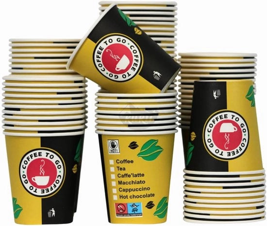 Ciotole da caffè 200ml - Ciotole per bevande durature per caldo e freddo - Ideali per lavoro e ufficio - 1000 pezzi