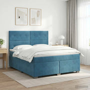 Letto box spring con materasso Blu 180 x 200 cm Velluto 3453696