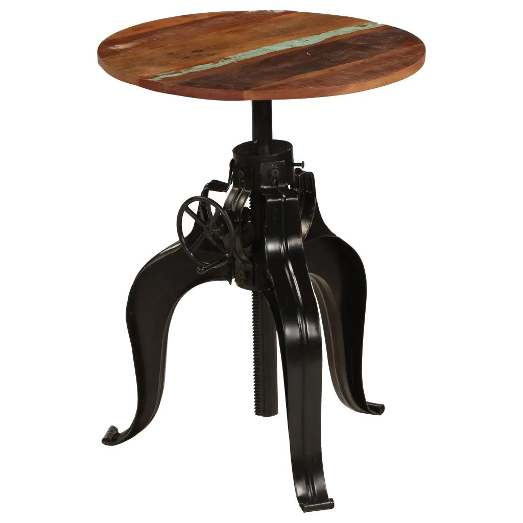 Tavolo da Bar in Legno Massello di Recupero 60x(76-110) cm 245267