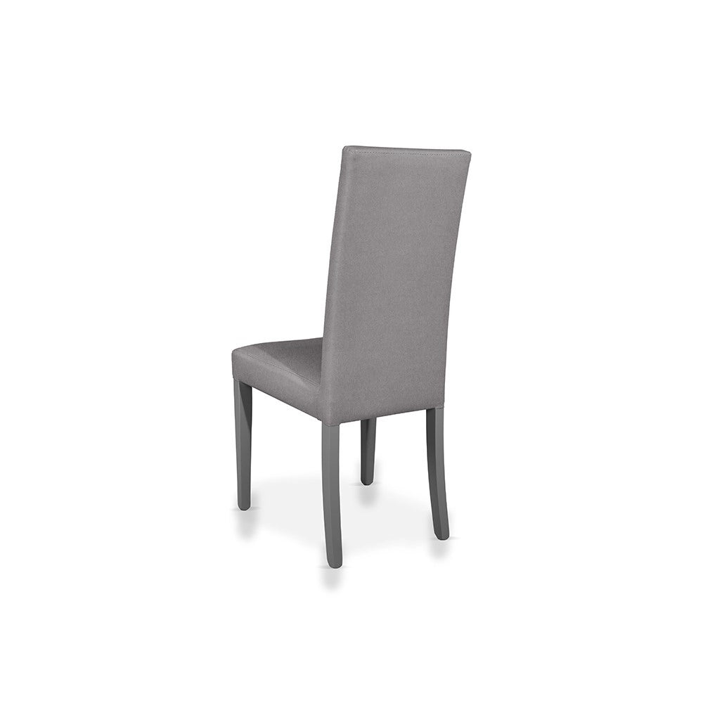 Set 2 sedie rivestite in tessuto grigio Nancy