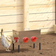 Feeder per pollo 2 pcs Argento 41,5 x 20,5 x 33 cm 879989