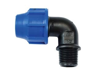 RACCORDO A COMPRESSIONE GOMITO 90  ° MASCHIO PN16- -  EE ¸ mm.40x  M 1  ¼ - 5 pezzi