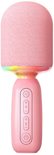 Microfono karaoke da parete con luce RGB - Bluetooth 5.3 - Batteria 1200mAh - Supporto per scheda di memoria fino a 128GB - Funzione di alterazione della voce - Karaoke