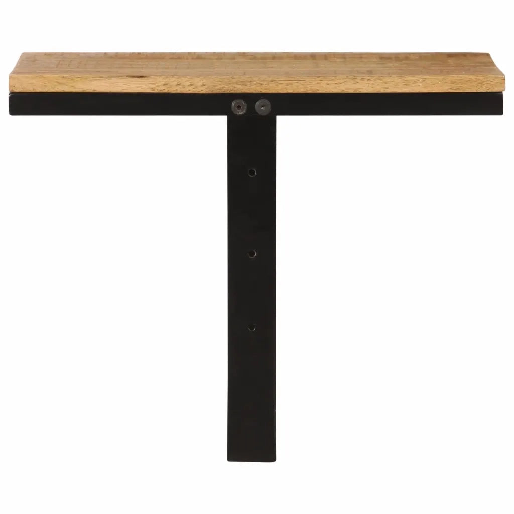 Mensola da Parete | Mensola sospesa 40x30x32 cm in Legno Massello Mango e Ferro