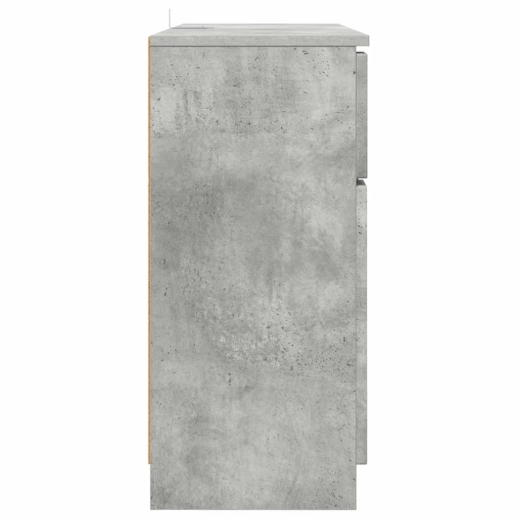 Credenza-Buffet-Armadio da cucina Grigio cemento 100 x 30 x 65,6 Legno multistrato