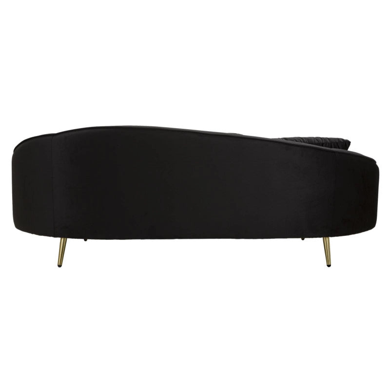 Divano 3 Posti Oslo Con Cuscini Nero cm 185x84x68