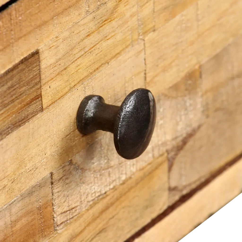 Tavolino da CaffÃ¨ in Legno di Teak Rigenerato 90x65x40 cm