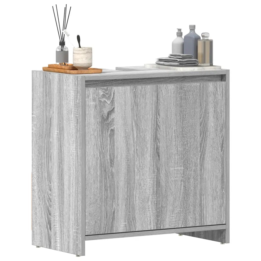 Armadietto Bagno Grigio Sonoma 60x33x61 cm in Legno Multistrato cod mxl 11647
