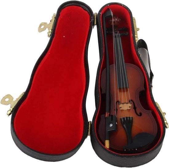 Violino Mini in Legno per Bambini con Penna di Archetto e Custodia