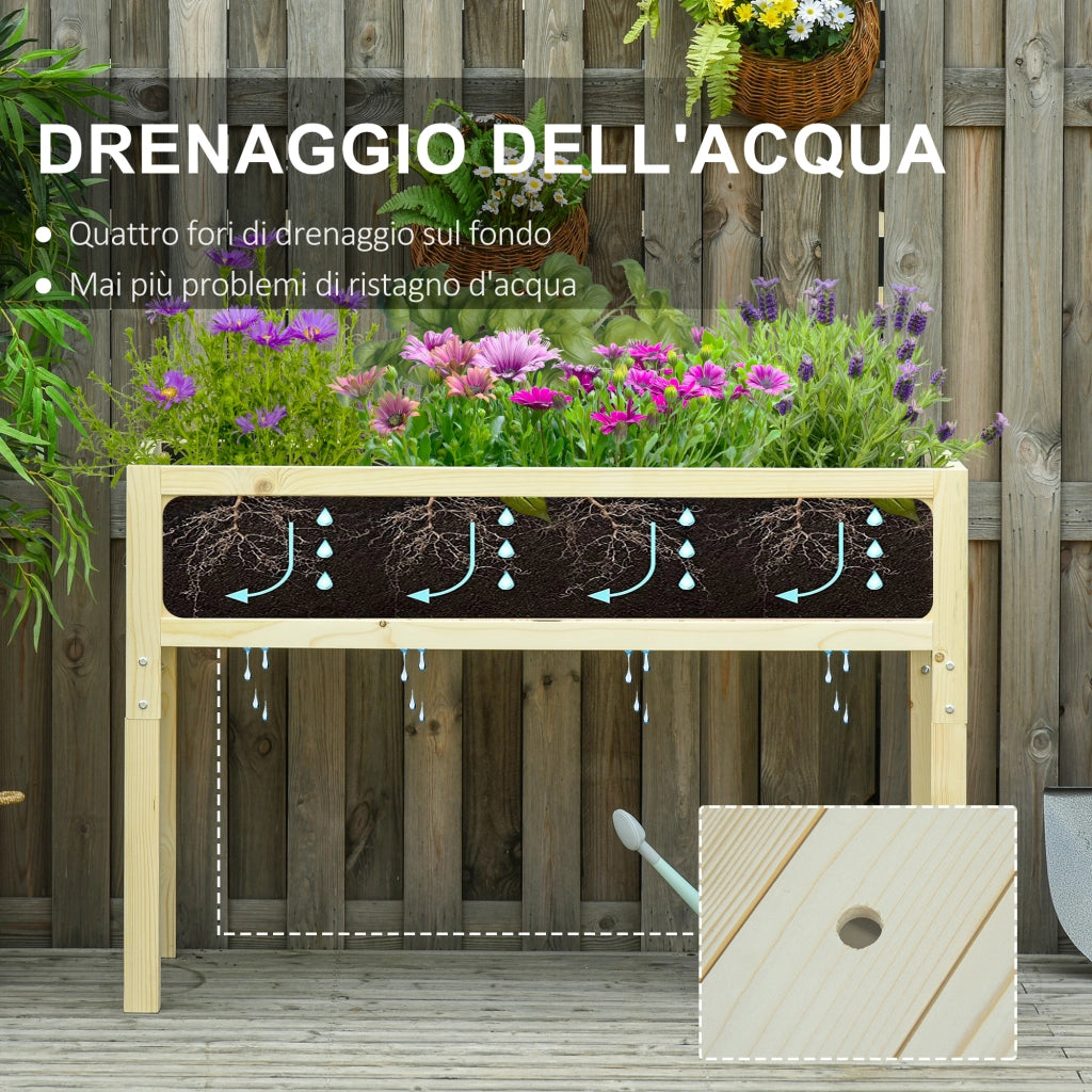 Letto Pieghevole in Legno per Orto Rialzato ¨C zephmum ¨C 115x56x76 cm Legno