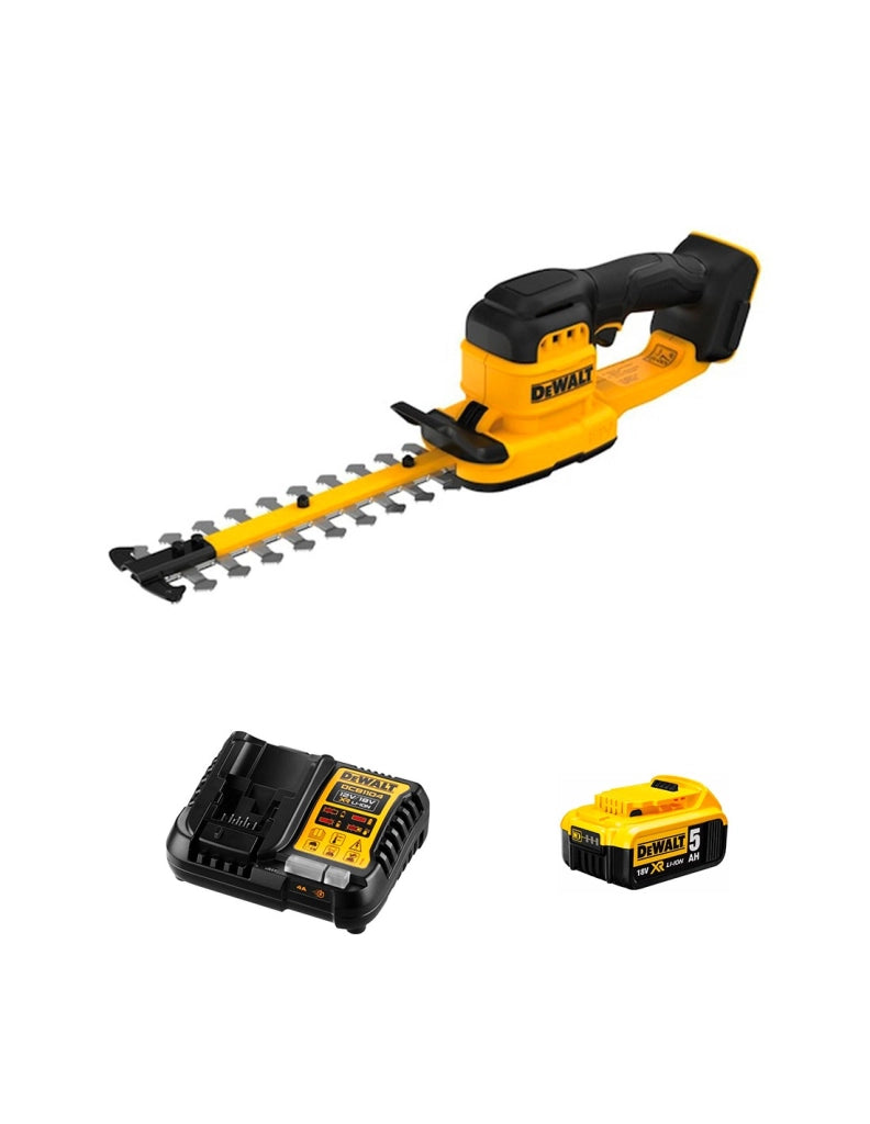 Tagliasiepi DeWALT DCMHT520P1-SK (1 x 5,0 Ah + DCB1104)