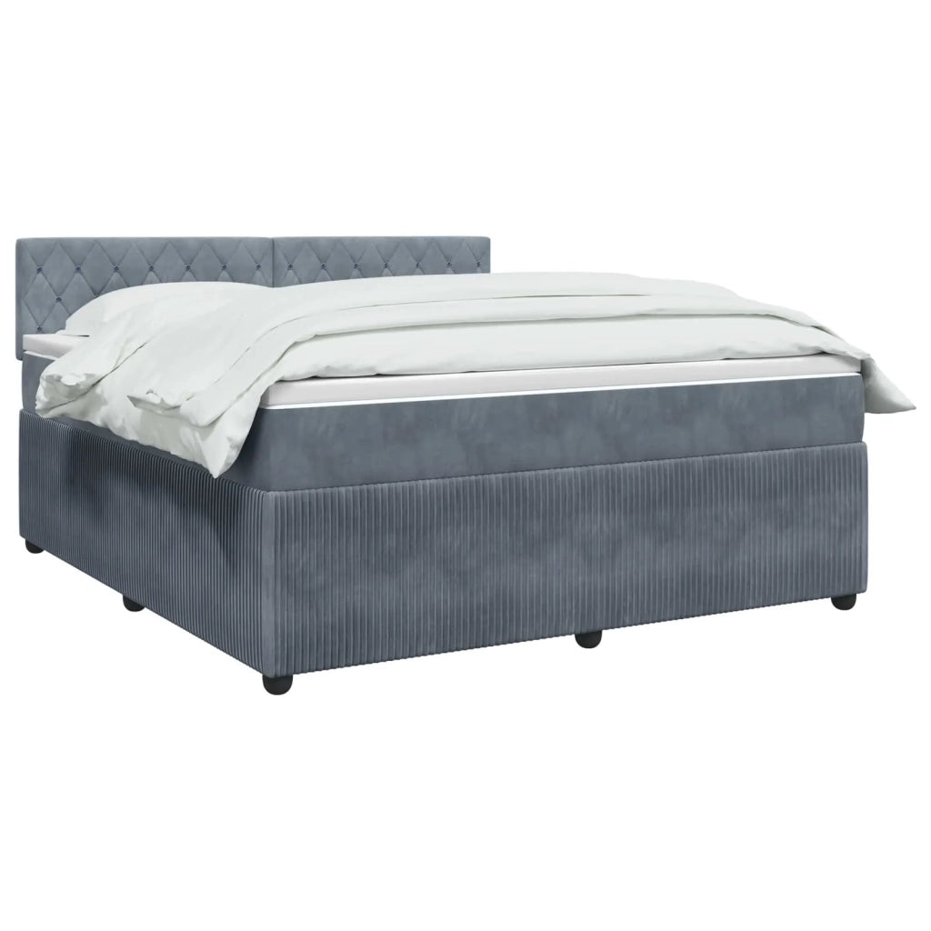 Letto box spring con materasso Grigio Scuro 180 x 200 cm 3453186