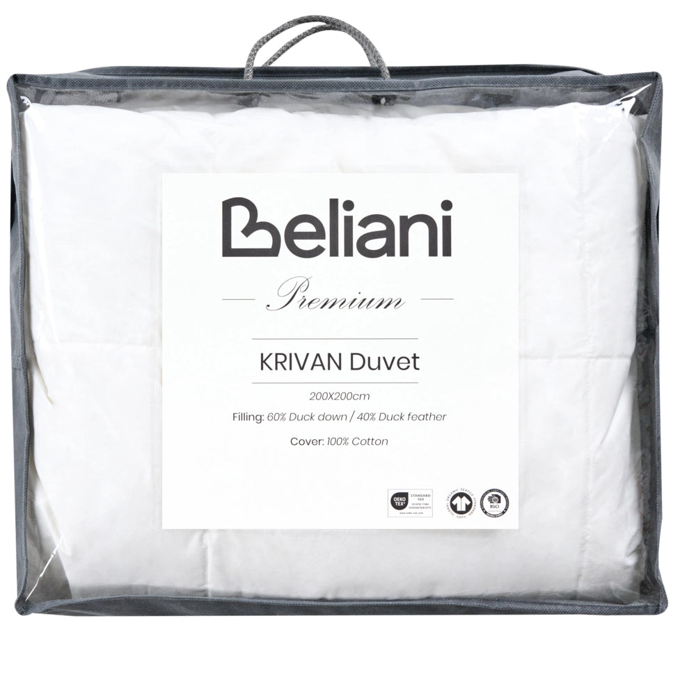 Piumino leggero e caldo in piuma d'oca di lusso 220 x 220 cm Bianco morbido elegante