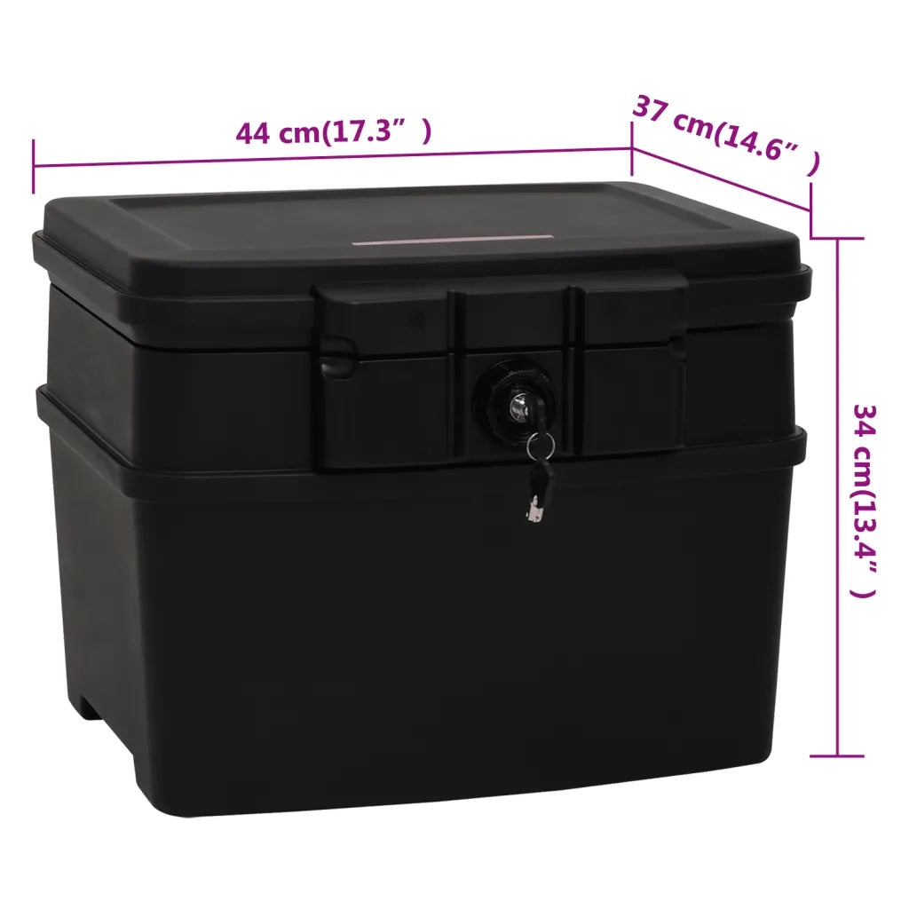 Cassetta di Sicurezza Nera 44x37x34 cm 154962