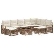 Set Divano da Giardino 10 pcs Beige polyrattan 3435903