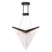 Lampadario glamour nero a V LED 40W Vivien Quintiesse