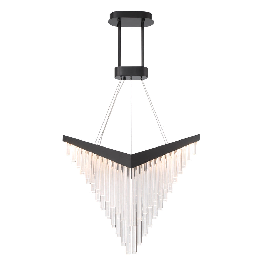 Lampadario glamour nero a V LED 40W Vivien Quintiesse