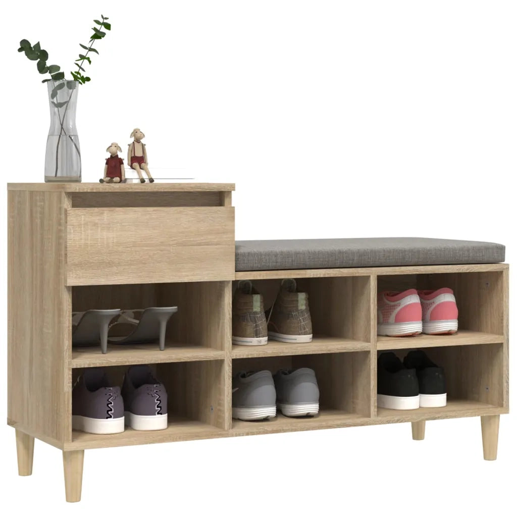Scarpiera Rovere Sonoma 102x36x60 cm in Legno Multistrato 821207