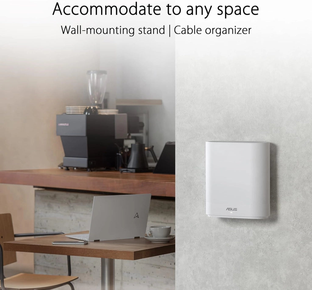 ExpertWiFi EBM68 Sistema Tri-Band WIFI 6 Mesh, Business, supporta fino a 5 SSIDs, Guest Portal, 2.5 Gbps, Sicurezza Network Enterprise, ExpertWiFi app, Bianco, confezione da 1 pezzo