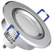 Faretto LED incasso rotondo argento GU10 3,5W 3000K Polux