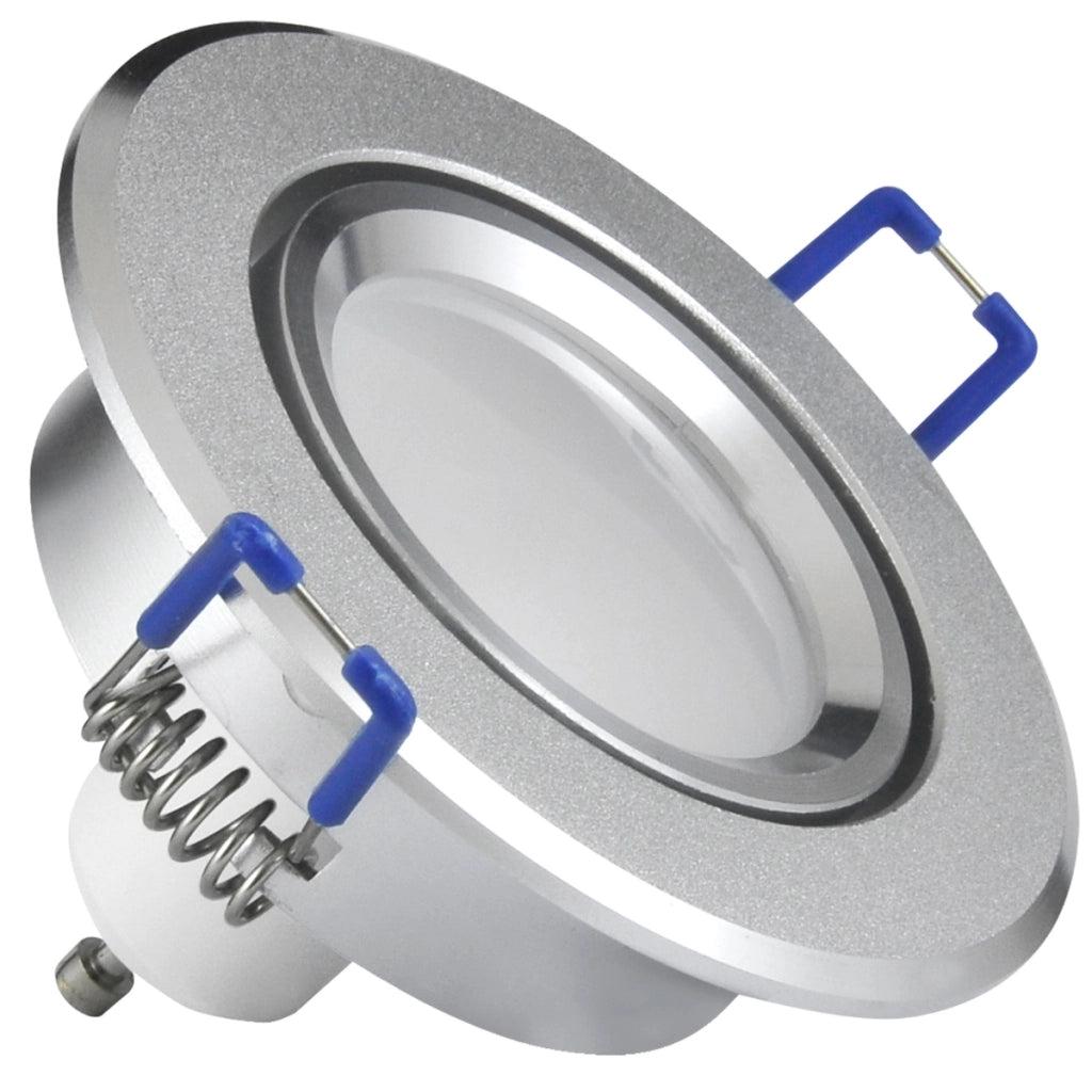 Faretto LED incasso rotondo argento GU10 3,5W 3000K Polux