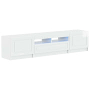 Mobile TV LED a 5 pezzi Bianco Lucido Legno ingegnerizzato 3417006