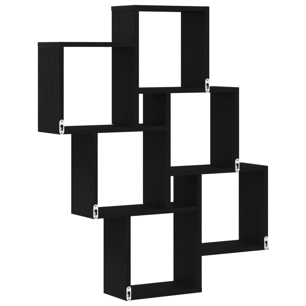 Armadio a muro  Nero Rovere 78x15x92 cm in legno ingegnerizzato