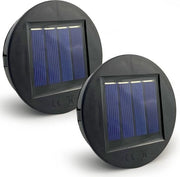 Sostituzione pannello solare per lampade da giardino, LED chiaro, IP65 impermeabile, 8 cm di diametro, 2 pezzi