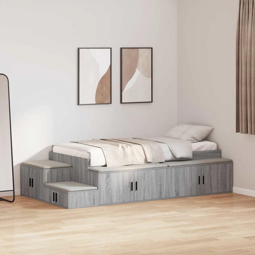 Struttura letto con contenitore Grigio Sonoma 80 cm 3335578