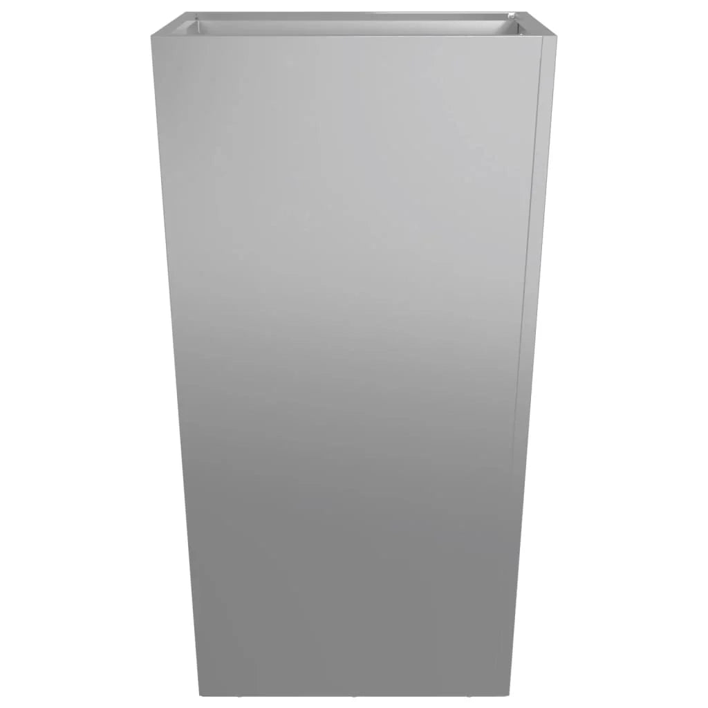Fioriera rialzata per piante fiori giardino terrazze set da 2 45 x 45 x 75 cm acciaio zincato grigio 02_0038982