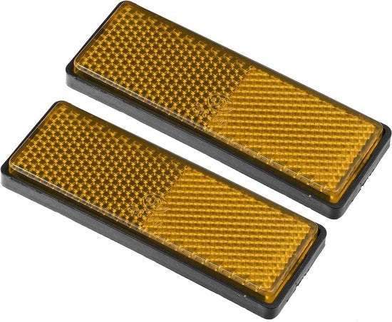Set di Stickere Riflettenti per Sacchetto del Sedile Posteriore - Giallo - 2 pezzi - Accessori e Sicurezza per Bicicletta