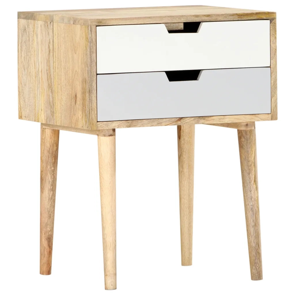 Comodino | Armadio da Notte | Mobiletto da notte 47x35x59 cm in Legno Massello di Mango