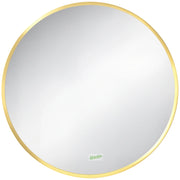 Specchio Tondo da Parete ¨C zephmum ¨C Oro, ?50 cm