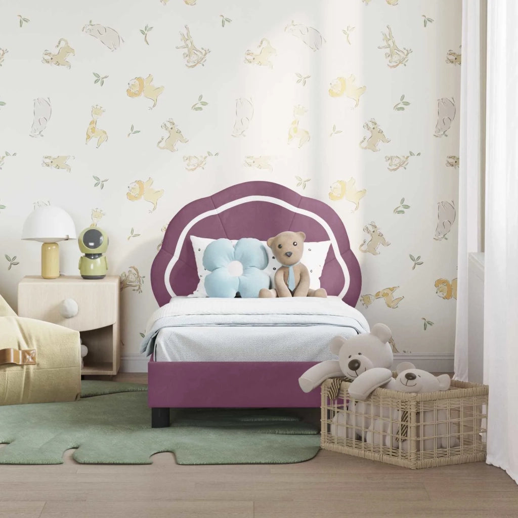 Letto singolo | Letto per adulti | Struttura letto per bambini con testata Viola 70 x 140 cm