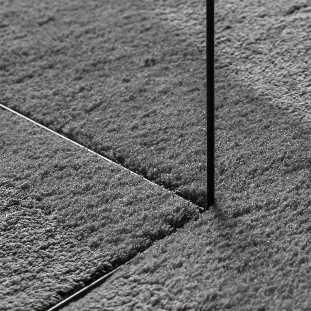Tappeto Pelo Corto HUARTE Morbido Lavabile Antracite 100x200 cm 374998