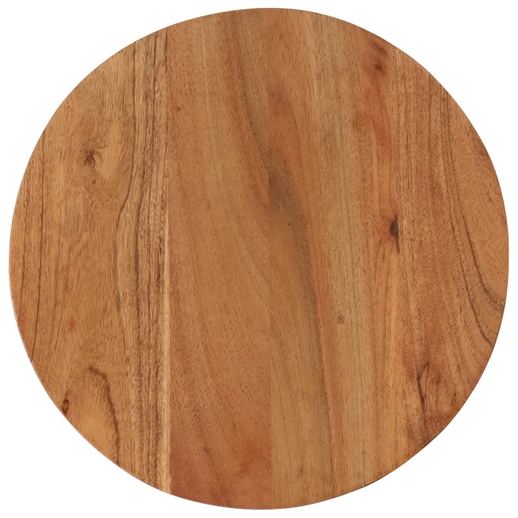 Tavolino Salotto 35x35x30cm in Legno Massello di Acacia e Ferro 372739
