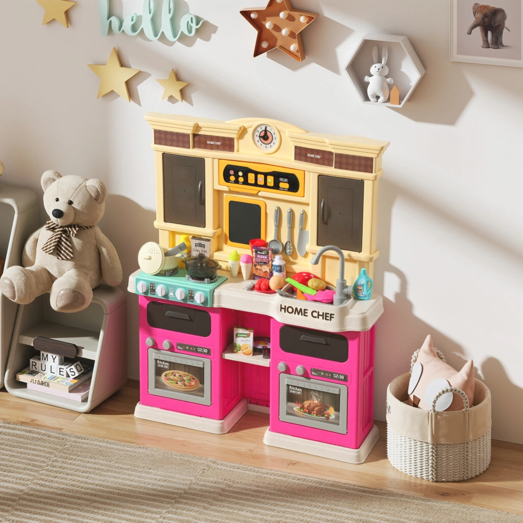 Cucina giocattolo per bambini con acqua corrente e accessori ¨C zephmum ¨C 85 pezzi, rubinetto elettrico, luci e suoni