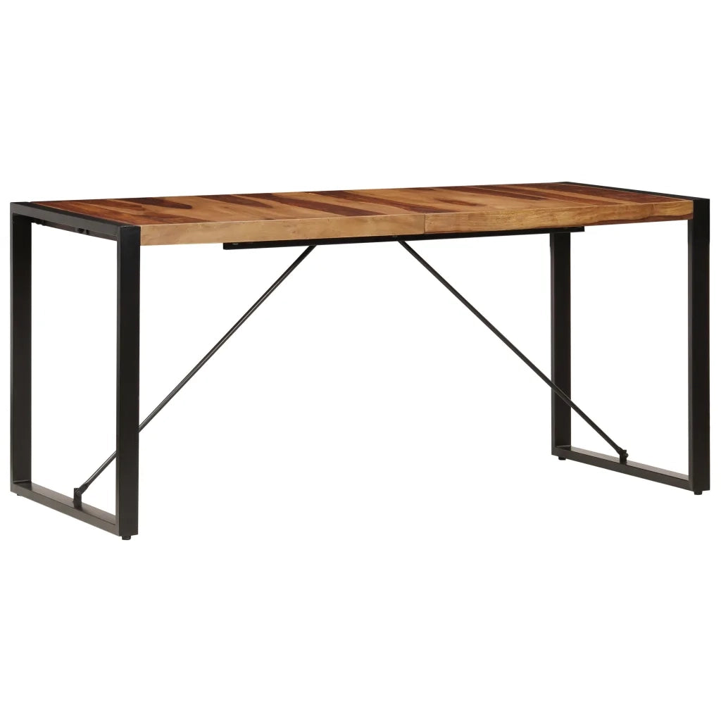 Tavolo da Pranzo 160x80x75 cm in Legno Massello di Acacia