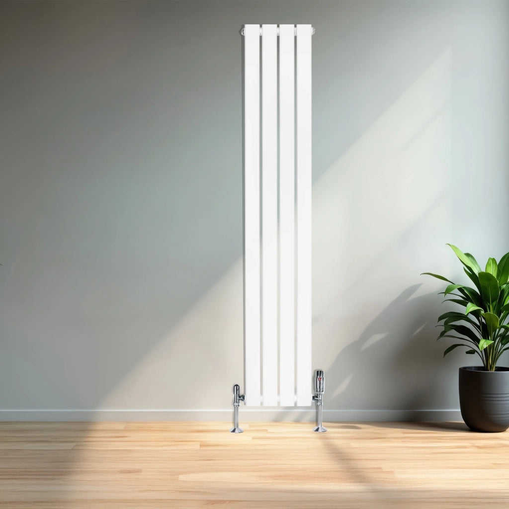 Radiatore Verticale Design Piatto Colonna Singola Bianco 1600x280 mm