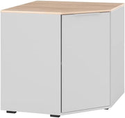 Credenza Betti, Bianco/Sonoma, 77.9 x 77.9 cm con 1 porta, per riporre abiti e oggetti di uso quotidiano